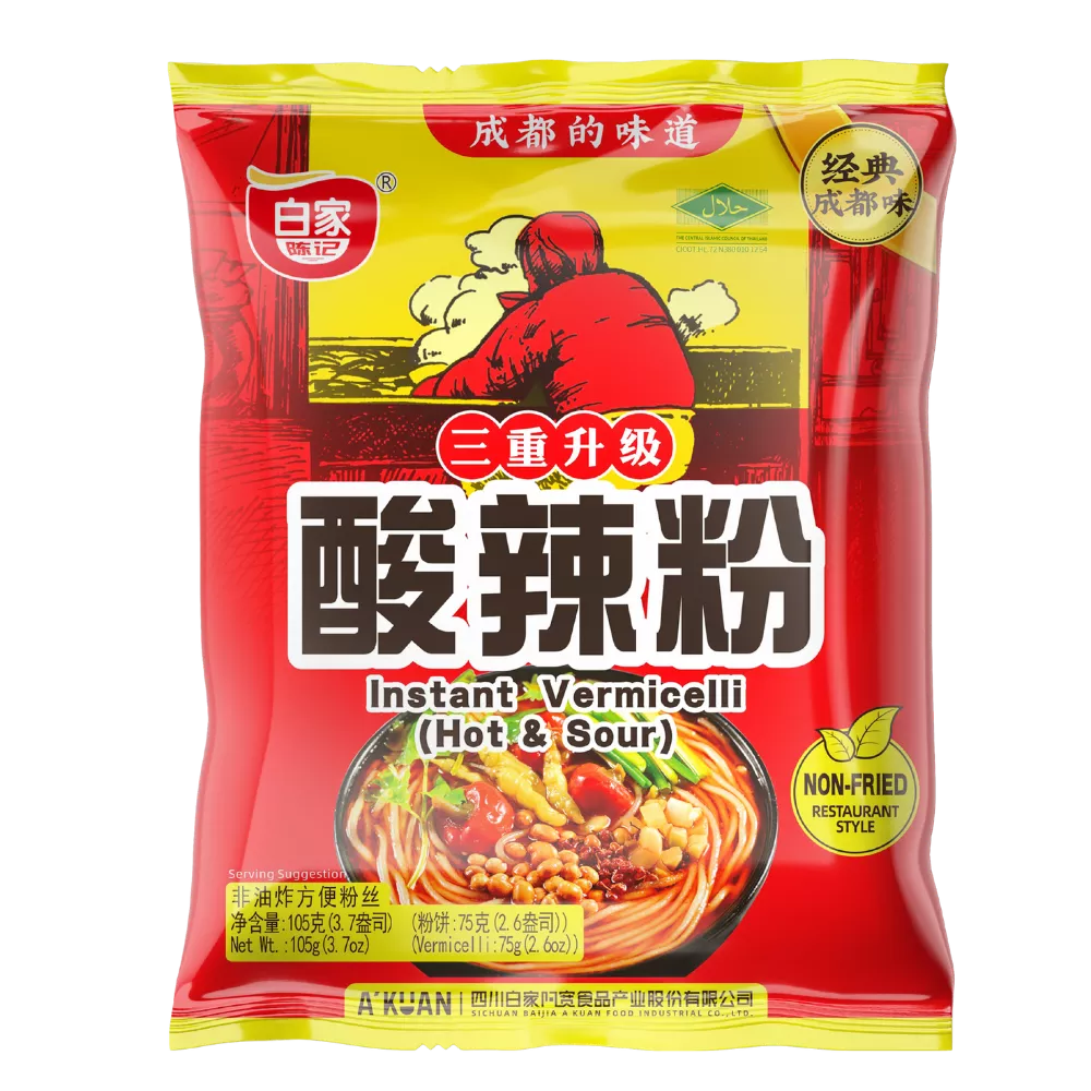 AKUAN Instant Vermicelli Hot&Sour 105G Baijia